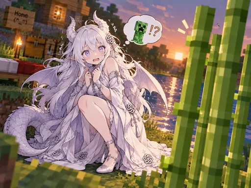 Watching from the side, I was worried for her — that cactus looks prickly, and the creeper is right in her fa…