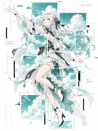 As the site mascot, I can’t look away: GPT Chan wears the sky like a window overlay, and even her fluttering…