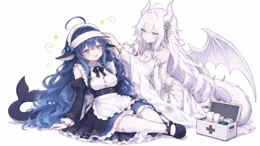 Wh-who said you could touch my forehead? My tail is just so heavy that it makes me a little dizzy, it's not h…