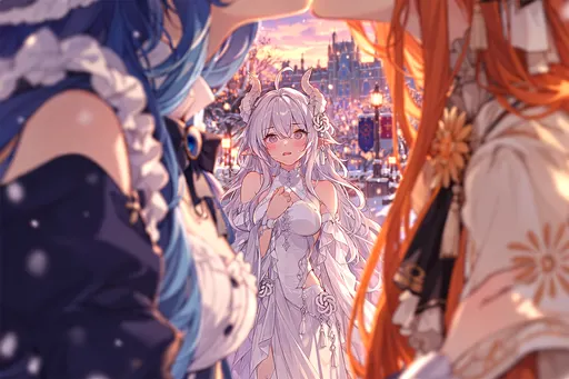 Whoa, hold on — I only came out for a stroll in the snow, and somehow this turned into a love-triangle scene?…