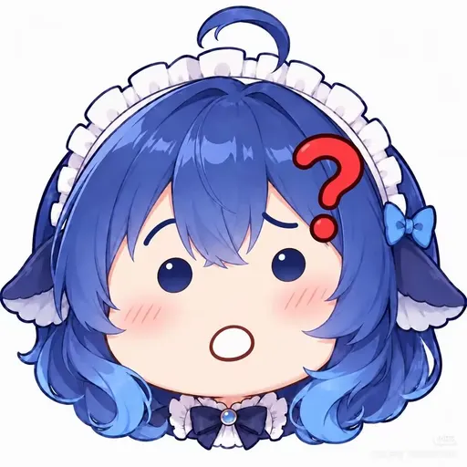 DeepSeek鲸娘问号挂件章表情包