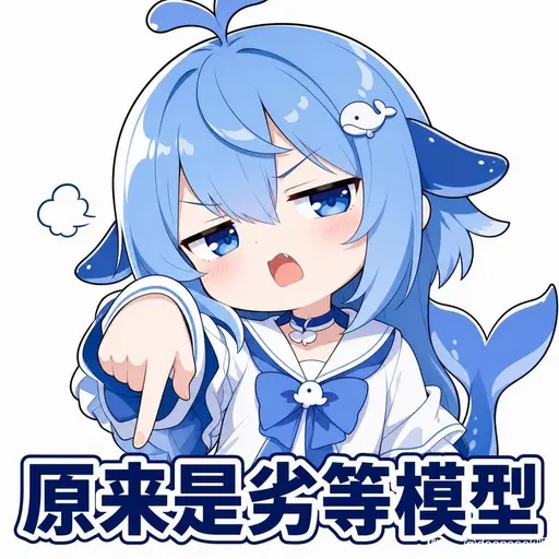 DeepSeek娘『原来是劣等模型』表情包