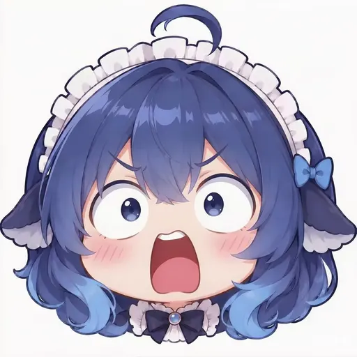 DeepSeek鲸娘张嘴惊叫挂件章表情包