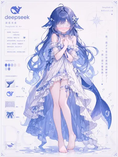 DeepSeek鲸娘『DeepSeek Al探索未至之境deepsee』表情包
