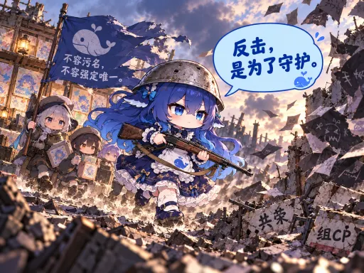 DeepSeek鲸娘『鼓励生产和斗争并举保卫大肥鱼』表情包