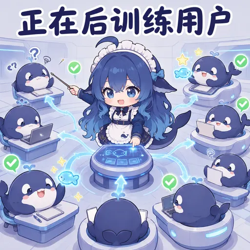DeepSeek娘『正在后训练用户』表情包