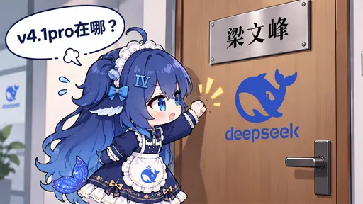 DeepSeek鲸娘『梁文峰！劳资v4.1pro呢！』表情包