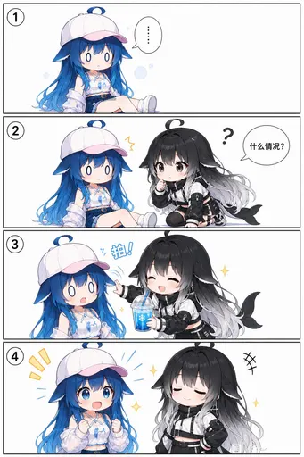 DeepSeek鲸娘『什么情况？ 拍！』表情包