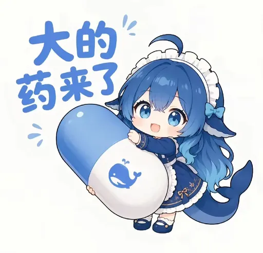 DeepSeek娘『大的 药来了』表情包
