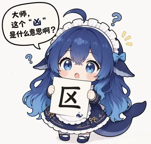 DeepSeek娘『大师, 这个“凶 是什么意思啊？』表情包