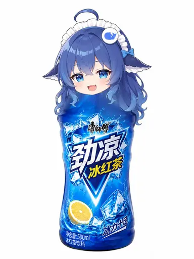 DeepSeek娘『康师傅劲凉冰红茶冰力十足净含量：500ml冰红茶』表情包