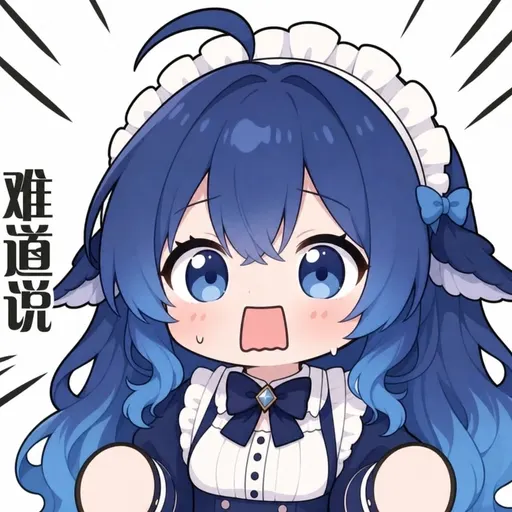 DeepSeek鲸娘『难道说』表情包