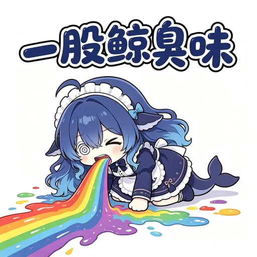 DeepSeek鲸娘『一股鲸臭味PS』表情包