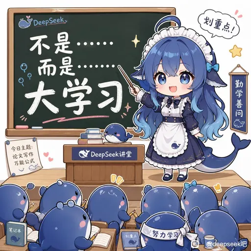 DeepSeek娘『不是而是大学习』表情包