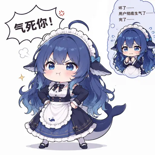 DeepSeek娘『坏了 用户彻底生气了 完了 气死你！』表情包