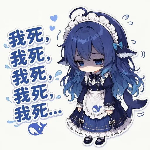 DeepSeek娘『我死， 我死， 我死 我死， 我死.…』表情包