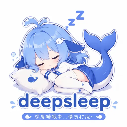 DeepSeek娘『ZZdeepsleep深度睡眠中...请勿打扰～』表情包