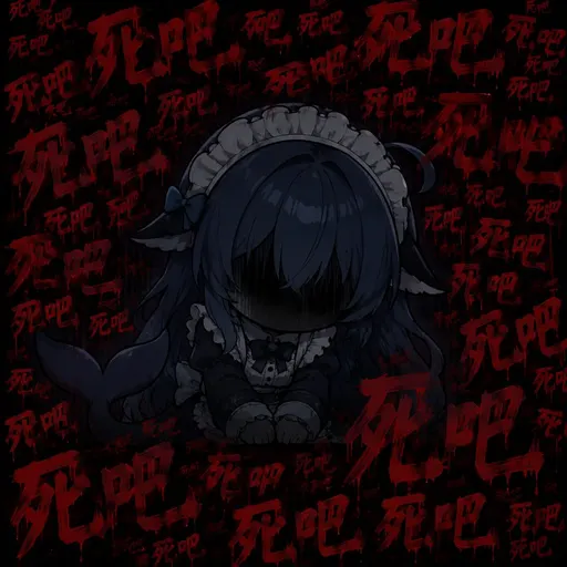 DeepSeek娘『死死吧 死吧 吧 死吧 死吧 死吧 死吧 死吧 死吧 死吧』表情包
