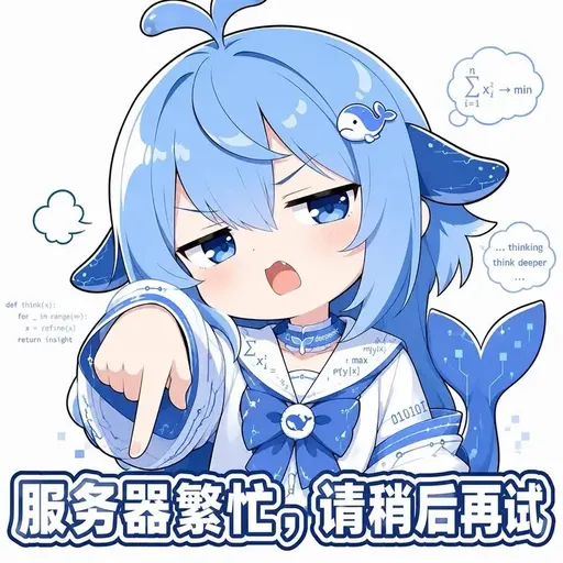 DeepSeek娘『我死， 我死， 我死 我死， 我死.…』表情包