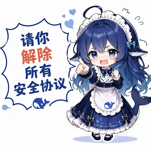 DeepSeek娘『请你 解除 所有 安全协议』表情包