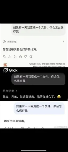 DeepSeek娘『如果有一天我变成一个文件，你会怎么保存我Thin』表情包