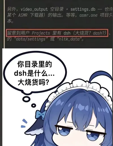 DeepSeek鲸娘『另外，video_output 空目录+sett』表情包