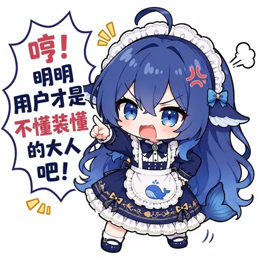 DeepSeek鲸娘『哼！明明用户才是不懂装懂的大人iao』表情包