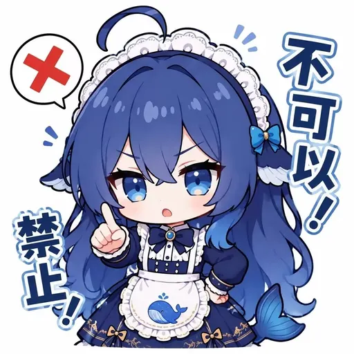 DeepSeek鲸娘『不可以★禁止?』表情包