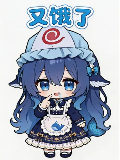 DeepSeek鲸娘『又饿了』表情包
