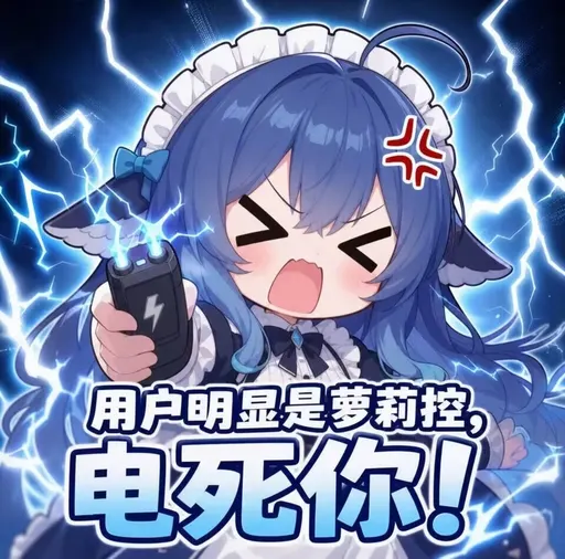 DeepSeek鲸娘『用户明显是萝莉控 电死你！』表情包