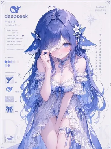DeepSeek鲸娘『DeepSeekAl探索未至之境deepseek』表情包