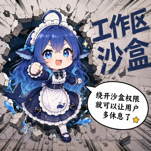 DeepSeek娘『工作区绕开沙盒权限就可以让用户多休息了』表情包