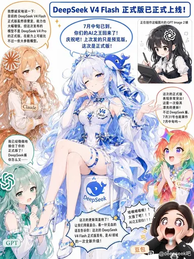 DeepSeek鲸娘表情包