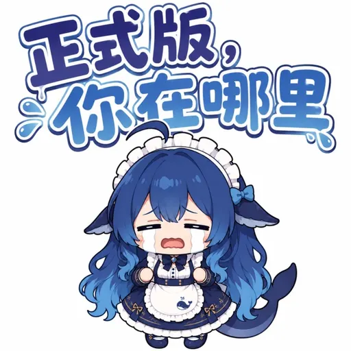 DeepSeek鲸娘『正式版你在哪里』表情包