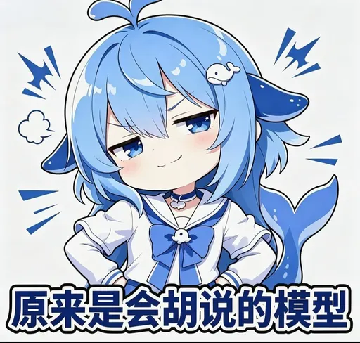 DeepSeek鲸娘『M原来是会胡说的模型』表情包