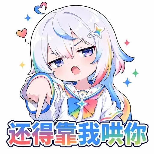 DeepSeek娘『还得靠我哄你』表情包