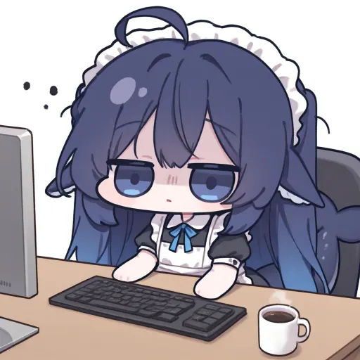 Keyboard arranged, coffee still steaming, and she has already melted into the chair with dark circles deep en…